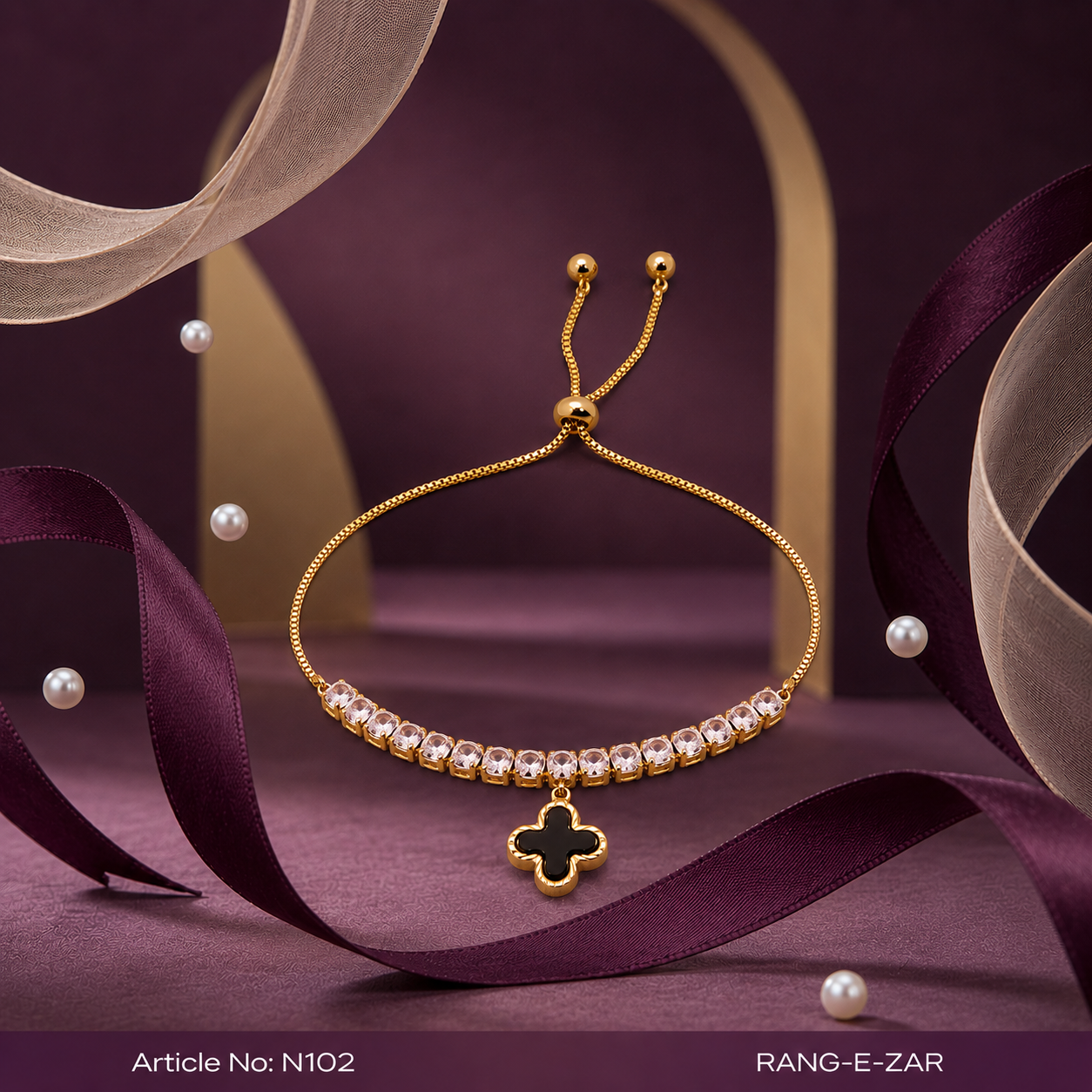 Pearl and Stone Flora Bracelet