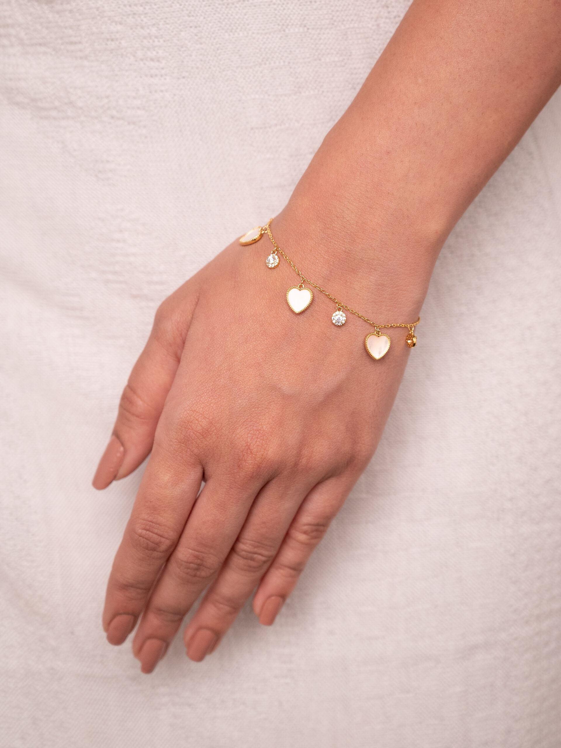 Heart & Stone Charm Bracelet - Image 2