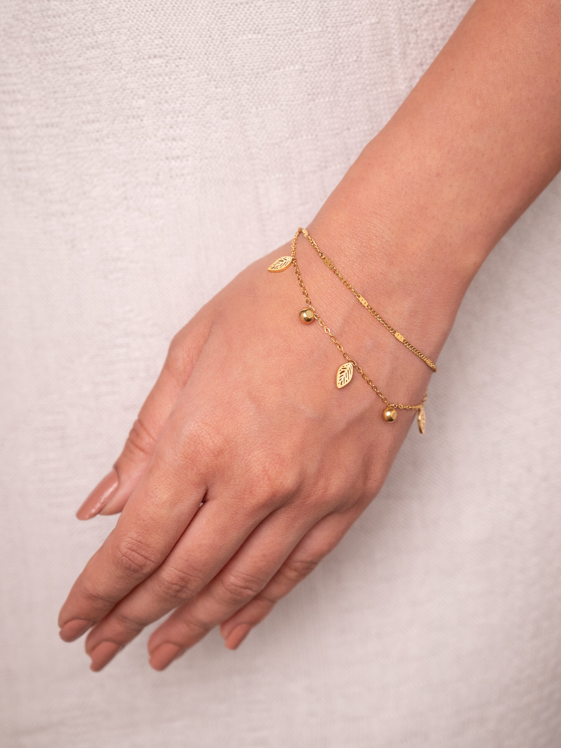 Leaf Charm Bracelet