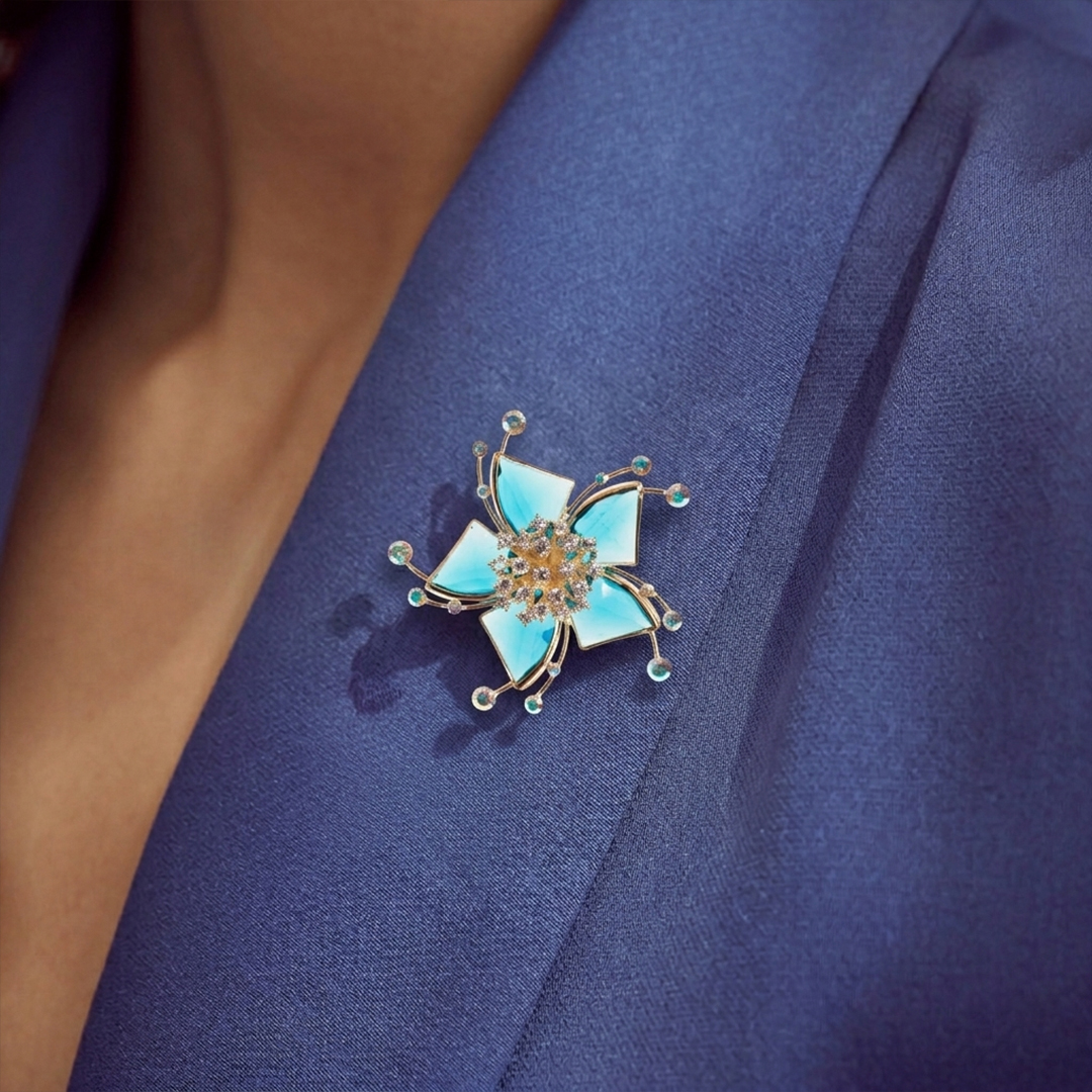 Crystal Starburst Brooch - Image 3