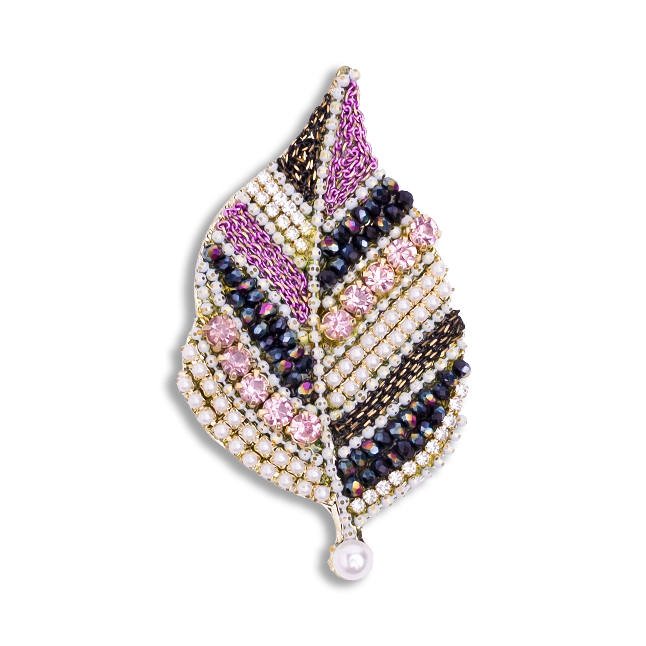 Pearl Leaf Brooch - Image 2