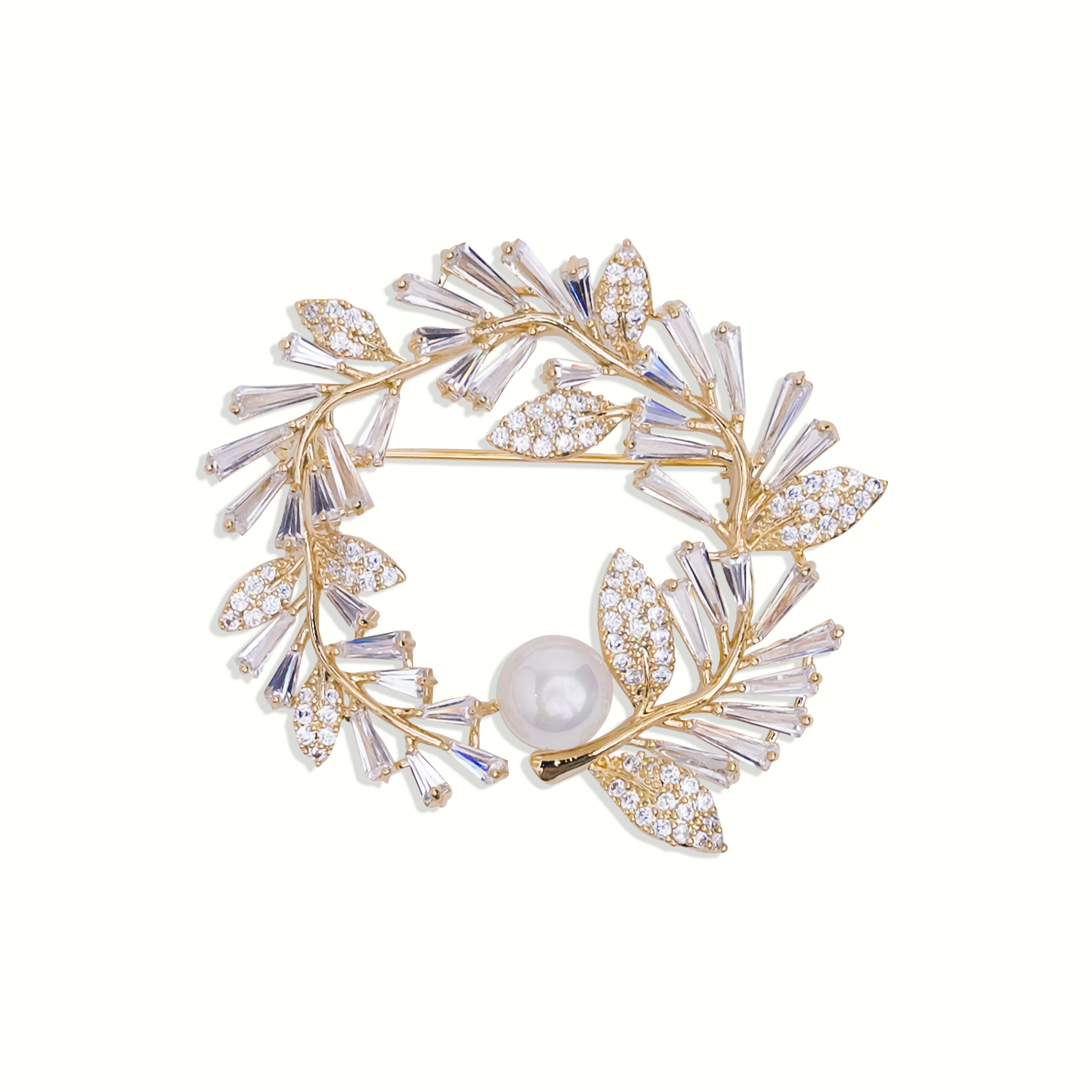 Wreath Pearl Brooch - Image 3