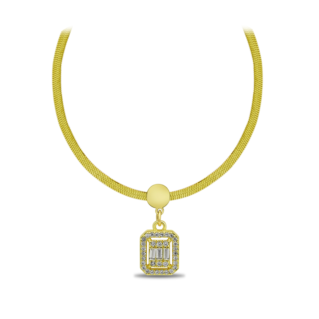 Baguette Snake Chain Necklace