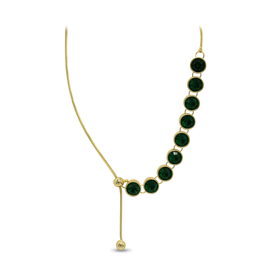 Emerald Green Adjustable Slider Necklace