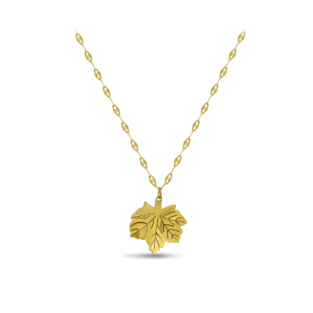 Maple Leaf Filigree Necklace