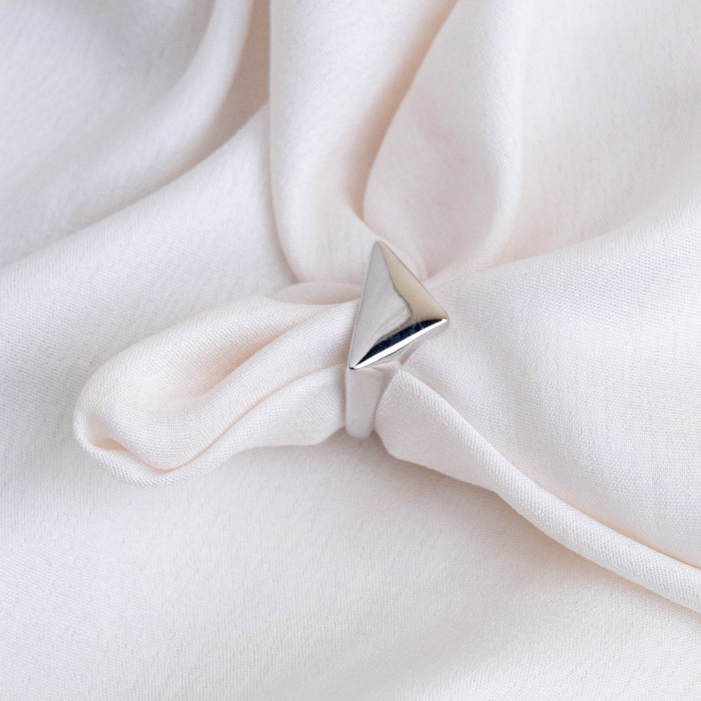 Silver Pyramid Sculpt Ring