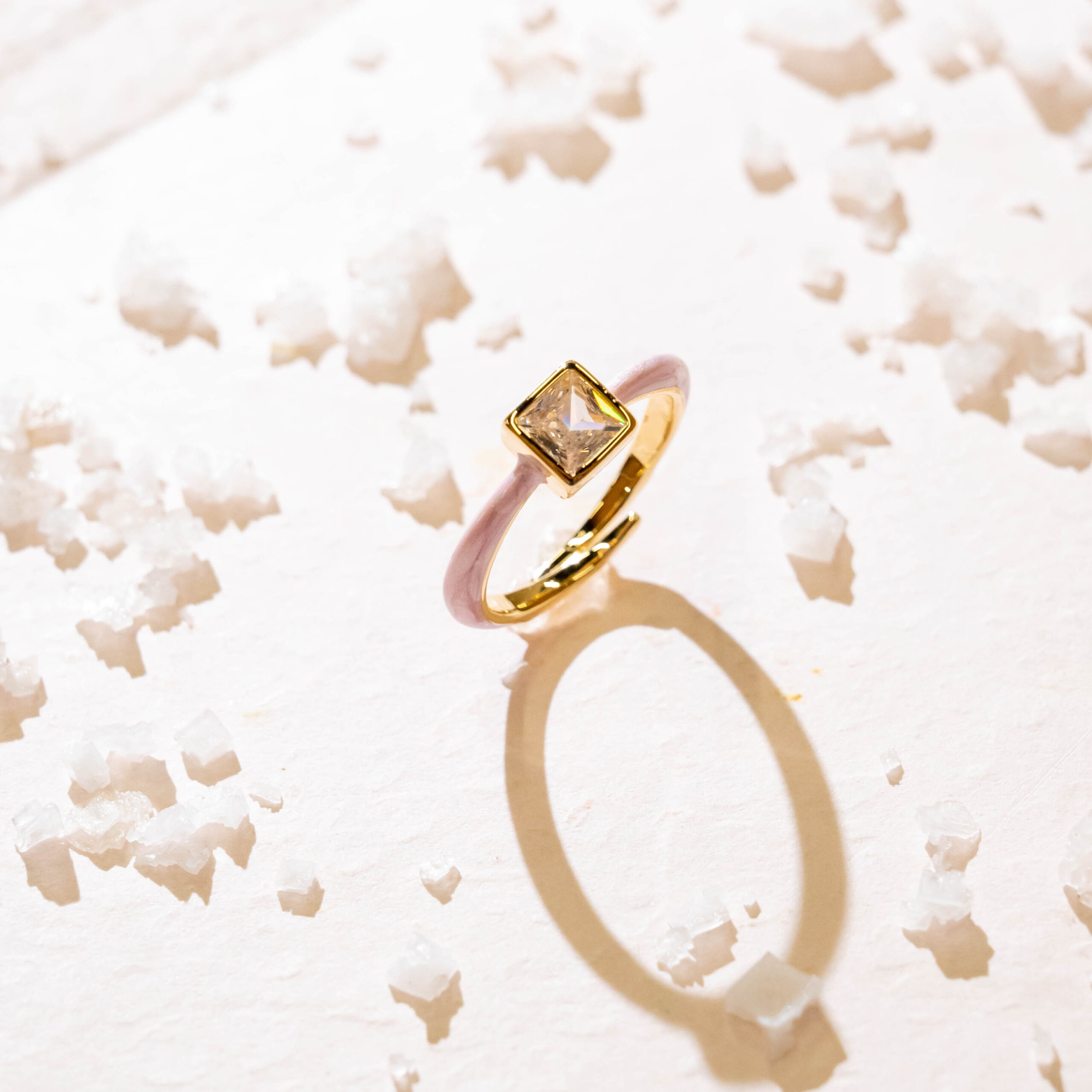 Mauve Enamel Solitaire