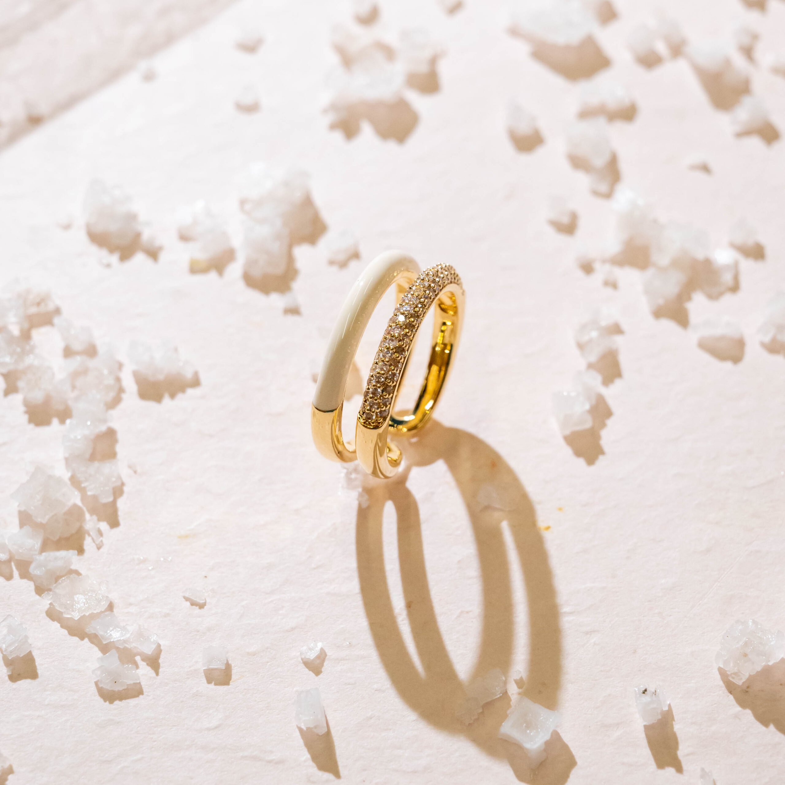 Ivory Dual-Path Ring